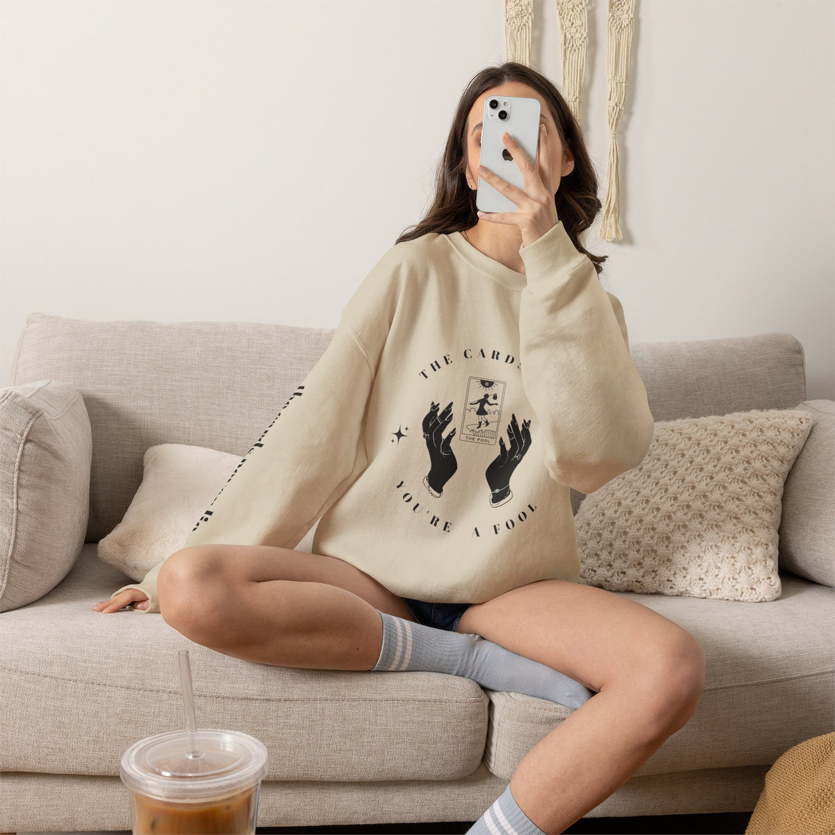 The Cards Say You're a Fool | Tarot Sweatshirt | Mystic Card Design
