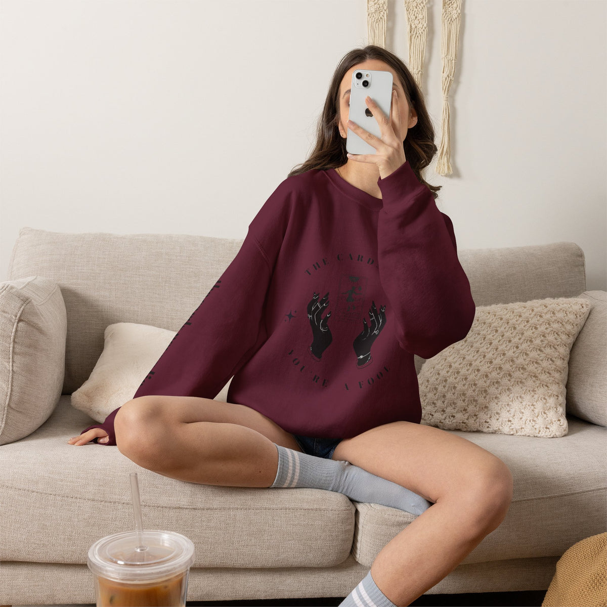 The Cards Say You're a Fool | Tarot Sweatshirt | Mystic Card Design
