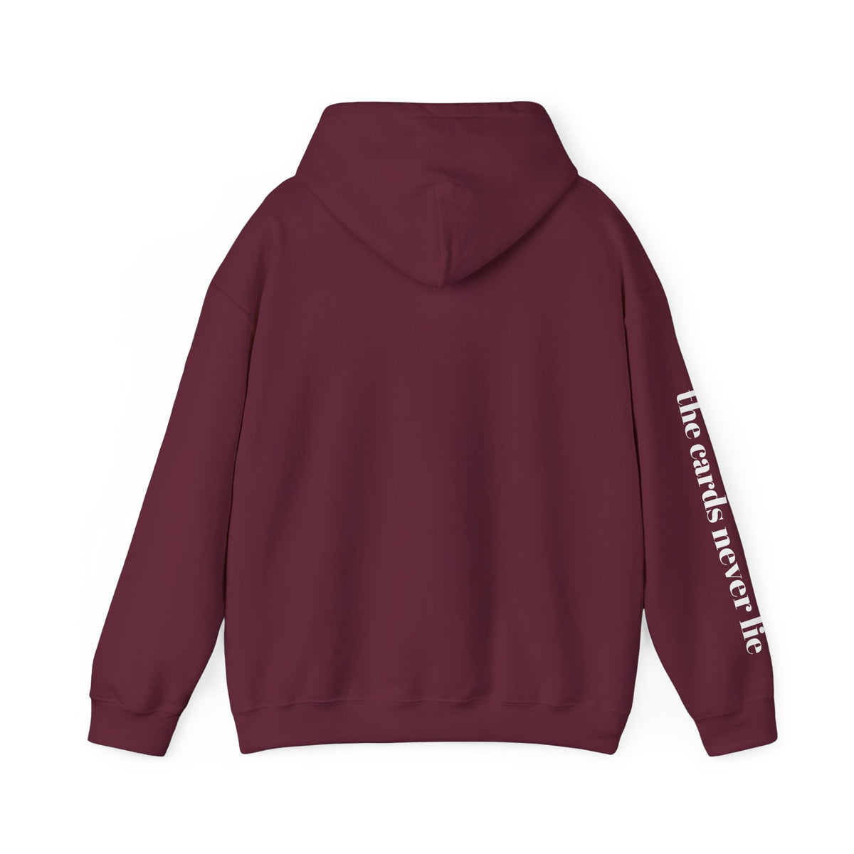 Tarot Hoodie — “The Cards Never Lie” Occult Graphic Hooded Sweatshirt