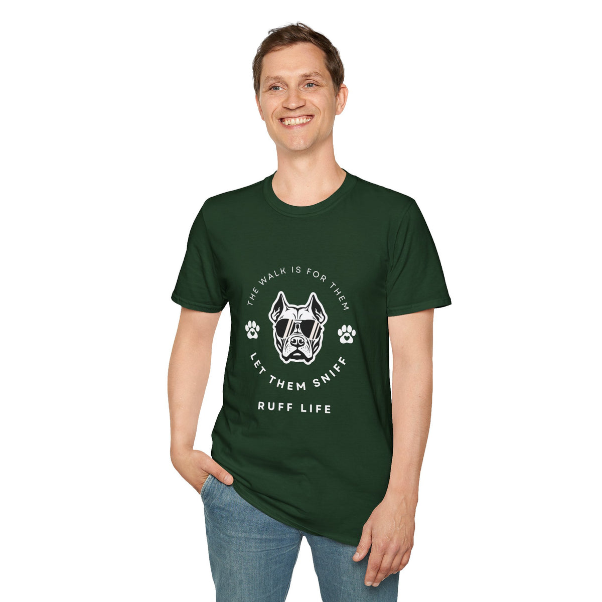 Dog Mom T-Shirt — “The Walk Is For Them, Let Them Sniff” Graphic Tee