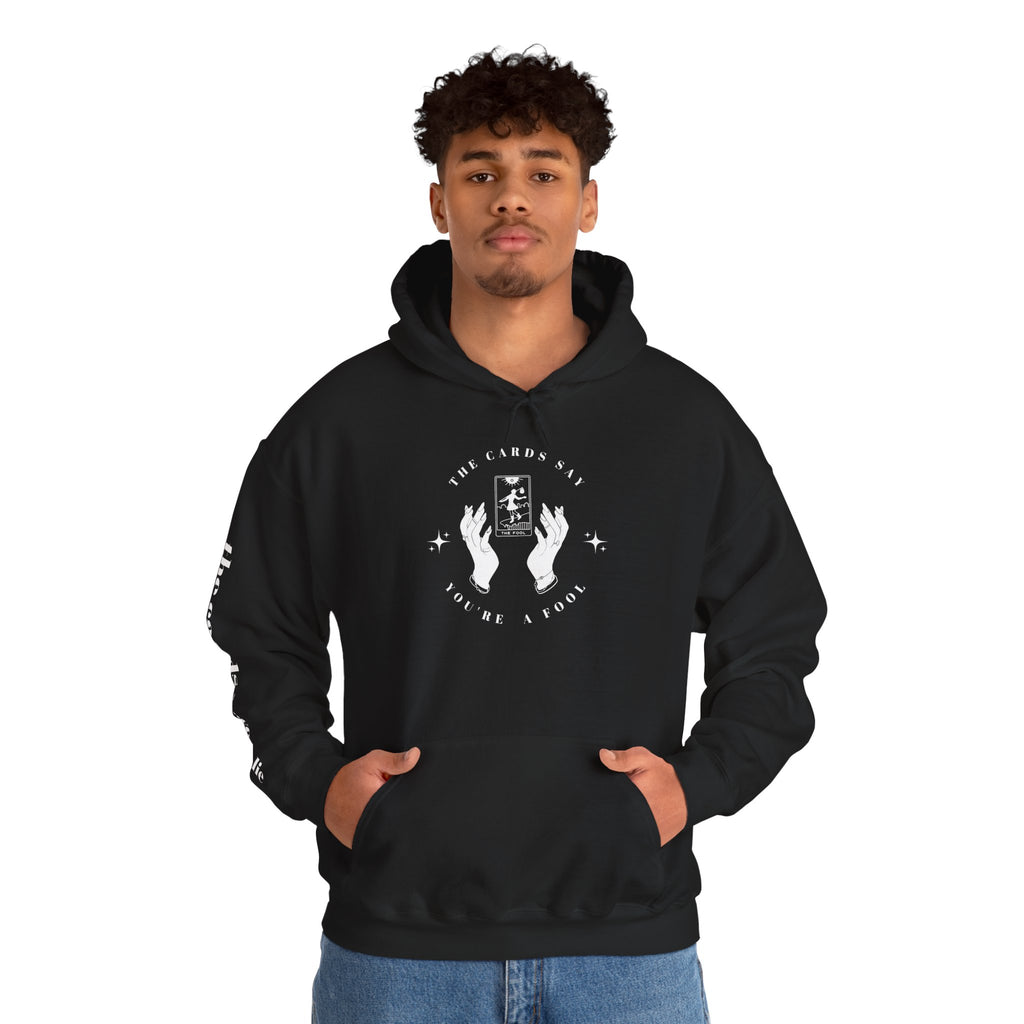Tarot Hoodie — “The Cards Never Lie” Occult Graphic Hooded Sweatshirt