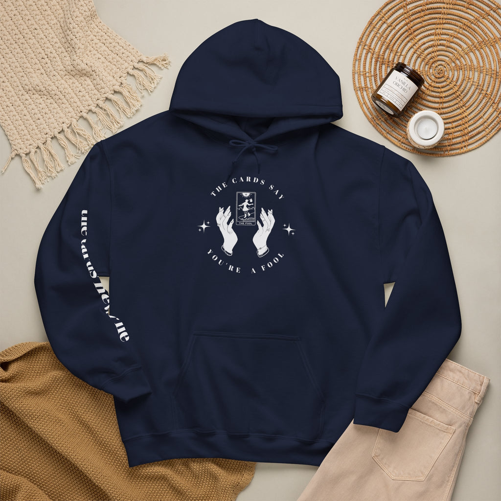 Tarot Hoodie — “The Cards Never Lie” Occult Graphic Hooded Sweatshirt