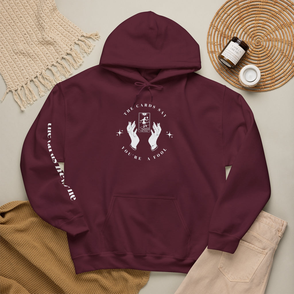 Tarot Hoodie — “The Cards Never Lie” Occult Graphic Hooded Sweatshirt