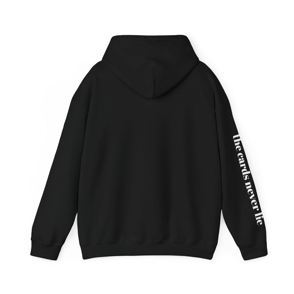 Tarot Hoodie — “The Cards Never Lie” Occult Graphic Hooded Sweatshirt