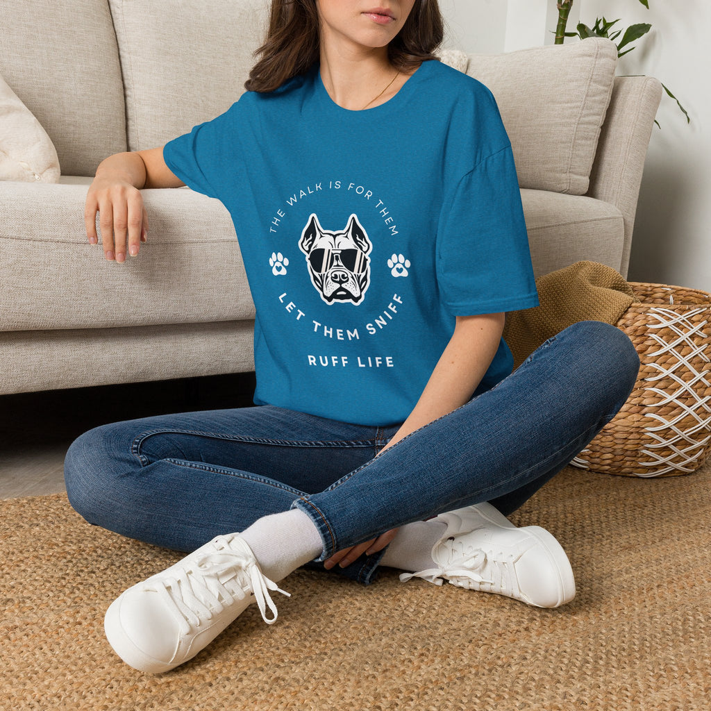Let Them Sniff | Cool Dog Face T-Shirt | Dog Mom Tee, Ruff Life Design