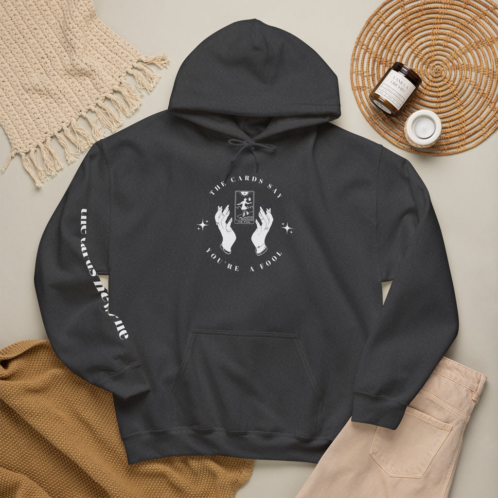 Tarot Hoodie — “The Cards Never Lie” Occult Graphic Hooded Sweatshirt