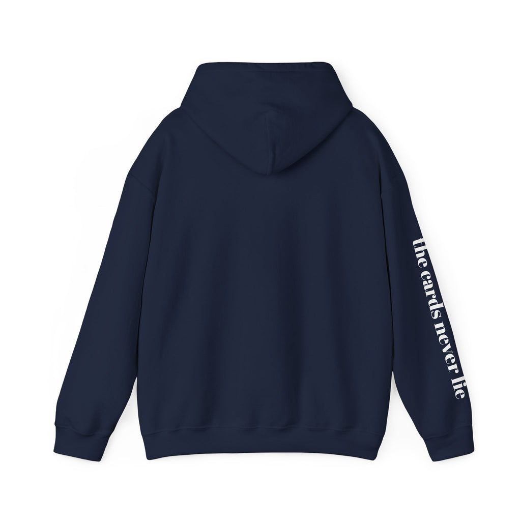 Tarot Hoodie — “The Cards Never Lie” Occult Graphic Hooded Sweatshirt