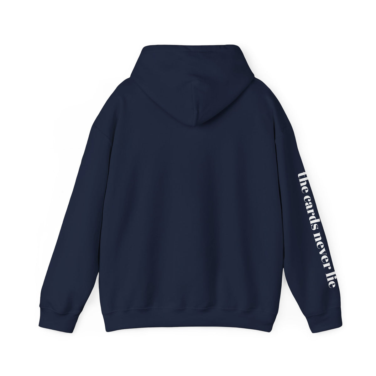 Tarot Hoodie — “The Cards Never Lie” Occult Graphic Hooded Sweatshirt