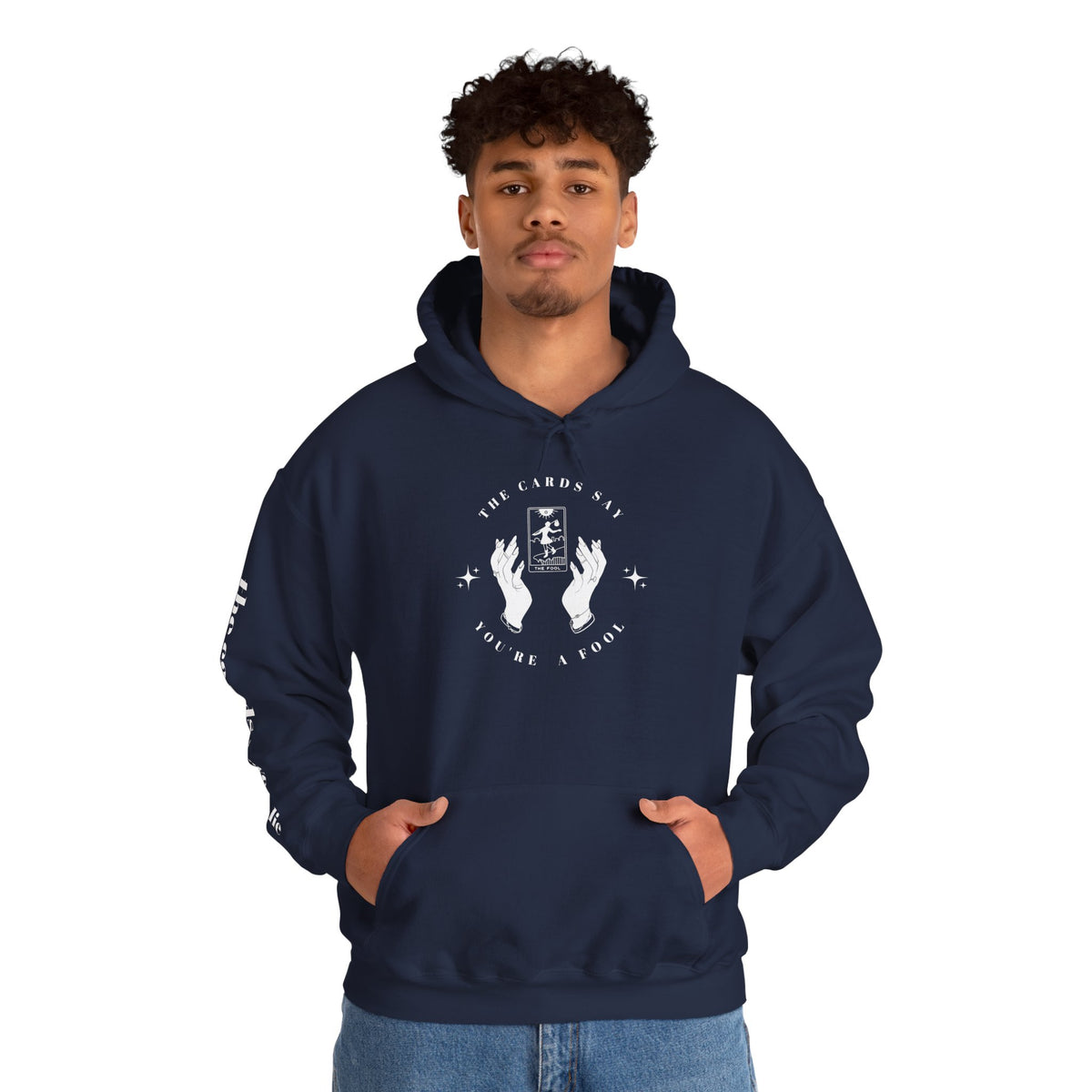 Tarot Hoodie — “The Cards Never Lie” Occult Graphic Hooded Sweatshirt