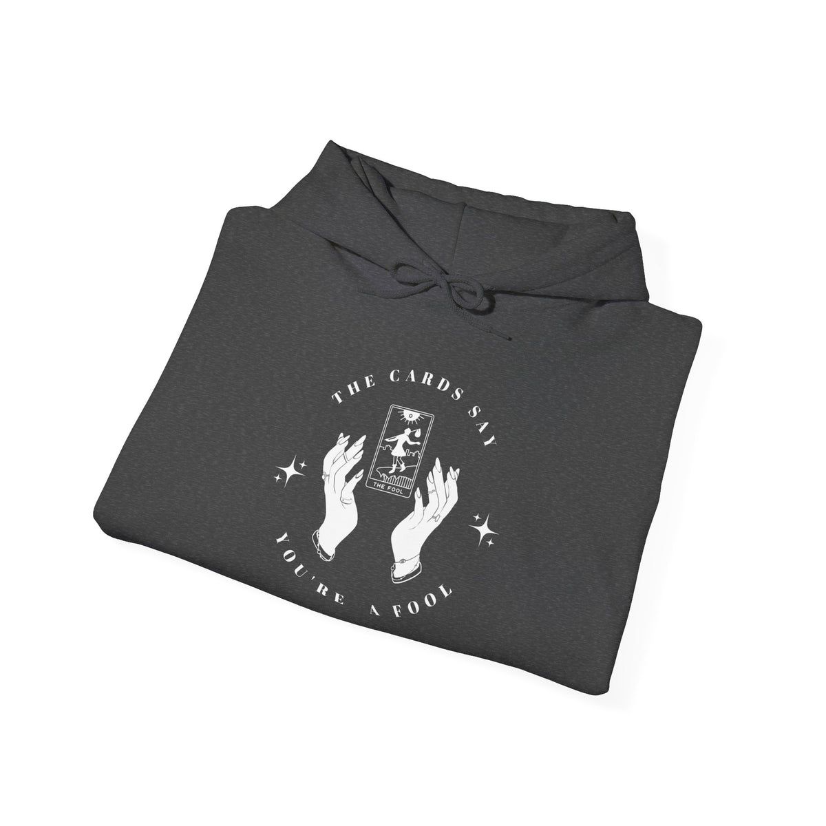 Tarot Hoodie — “The Cards Never Lie” Occult Graphic Hooded Sweatshirt